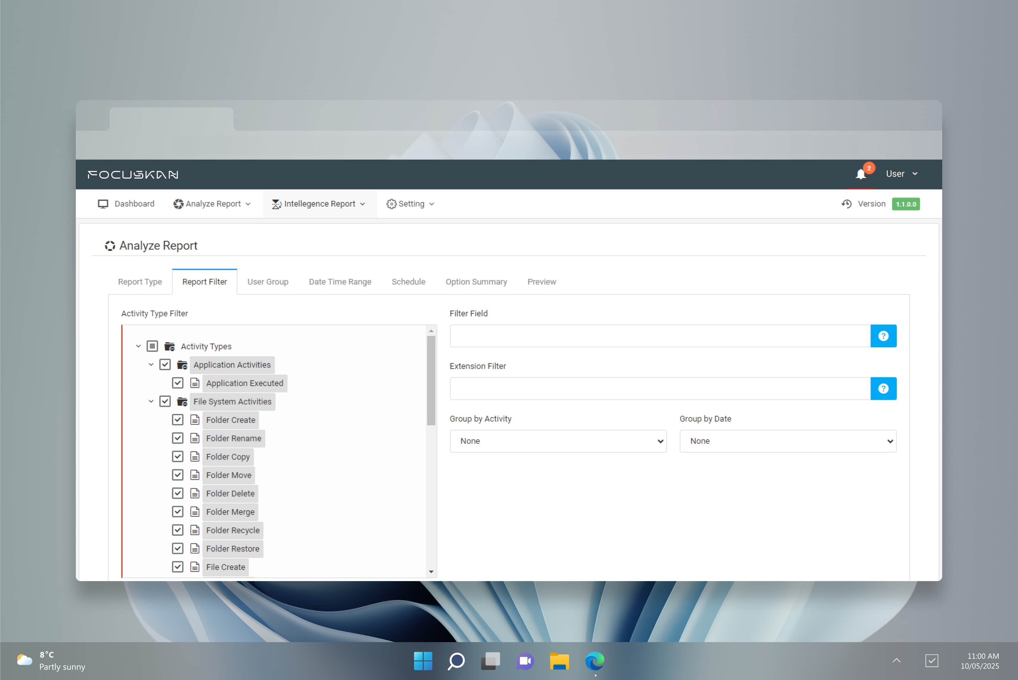 FocuSkan Feature - Report Filters